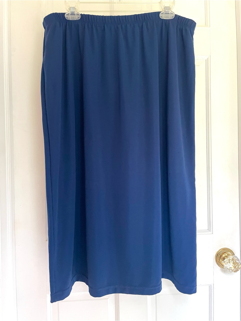 Susan Graver Royal Blue Pull-On Pencil Skirt